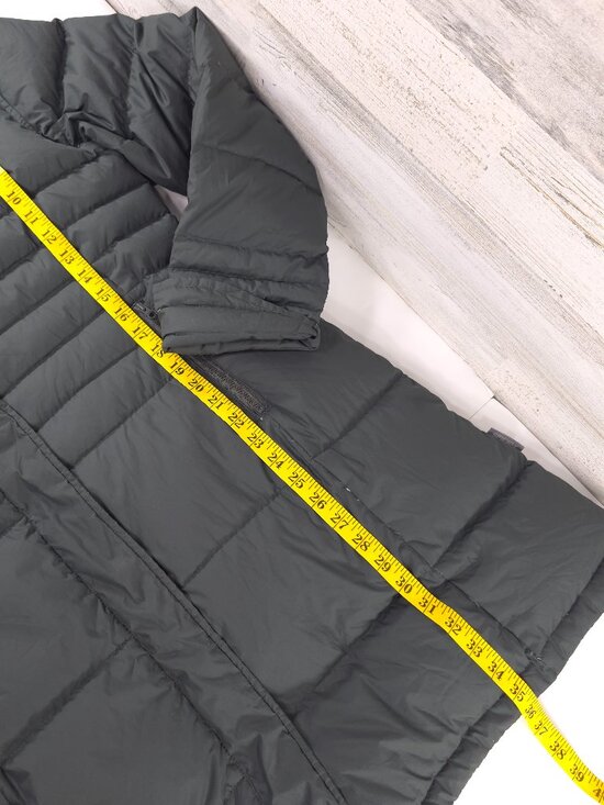 I. SPIEWAK & SONS Warren GRAY Hooded Down Puffer Long Coat Women’s Size LARGE.. - Picture 16 of 16